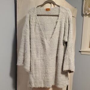 Pol Cozy Light BlueV-Neck Sweater